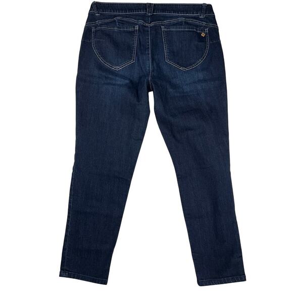 Democracy "Ab"solution Ankle Skimmer Indigo Denim Skinny Jeans Size 16 - Picture 4 of 13